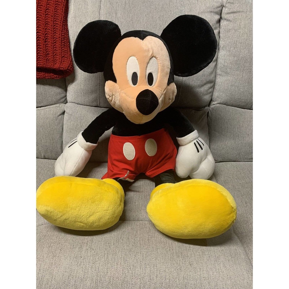 Disney Store Mickey Mouse Plush Large Doll 28” Classic Mickey Stuffed Animal